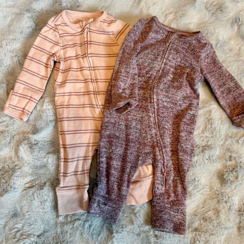 Cloud Island 0-3 Pajamas PJs Zipper Baby Infant